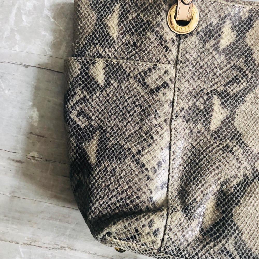 Michael Kors Gray/Tan Python Bag - Picture 4 of 8